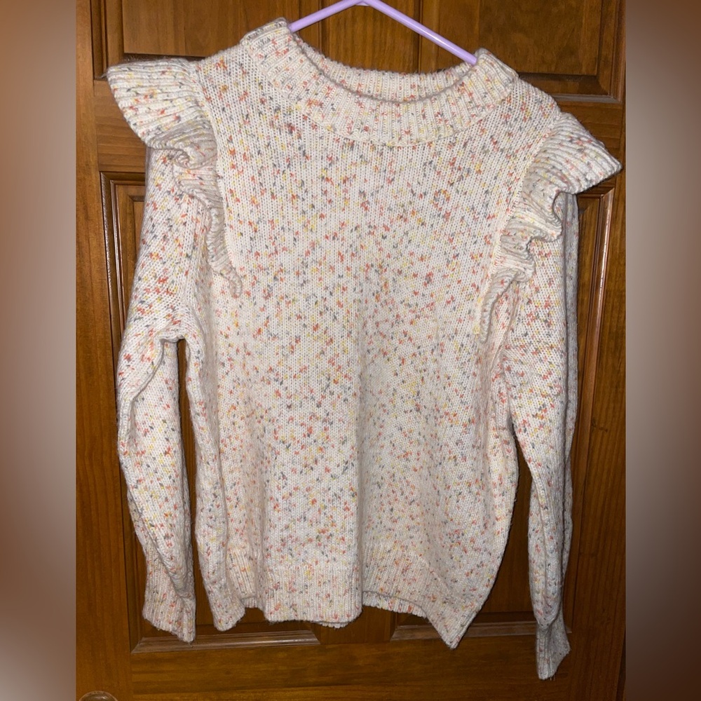 Universal Thread Speckled Ruffle Sweater - image 1